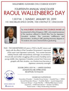 Wallenberg-Sugihara Civil Courage Society honours Mary Kitagawa